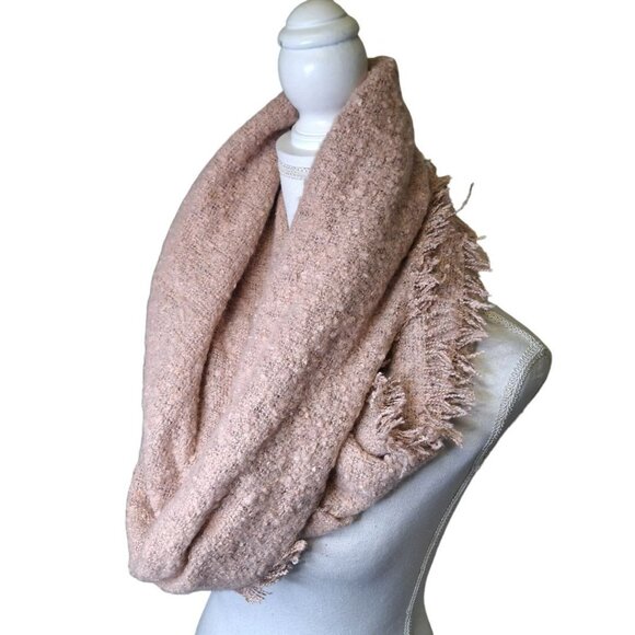Ardene Large Pink Scarf Inifinity Long Soft Warm Wide Fring - Picture 7 of 9